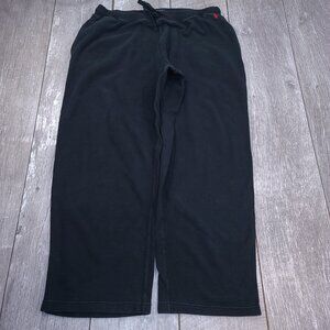 Polo Ralph Lauren Pants Mens XL Black Waffle Knit Thermal Lounge Loose Fit Logo